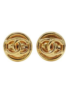 Chanel Cc Logo Clip-On Earrings Metal #346642C74B